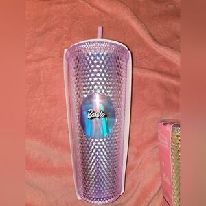 Barbie Holographic Pink Tumbler